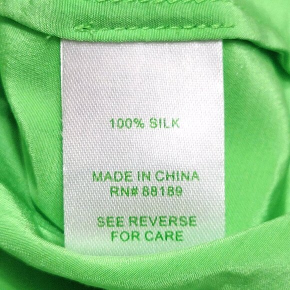 Lilly Pulitzer Womens Silk Sleeveless Dahlia Blouse Size L Green Tie Neck Preppy - Picture 9 of 11